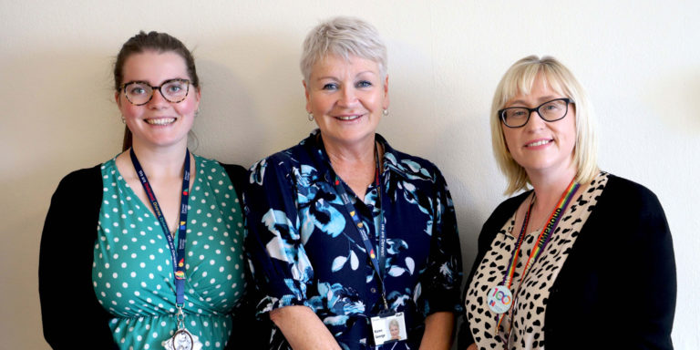 Nurses team, Phoebe, Karen and Kelly