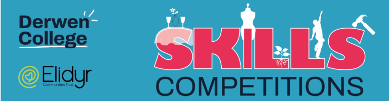skills competition logo with derwen college and coleg elidyr logos